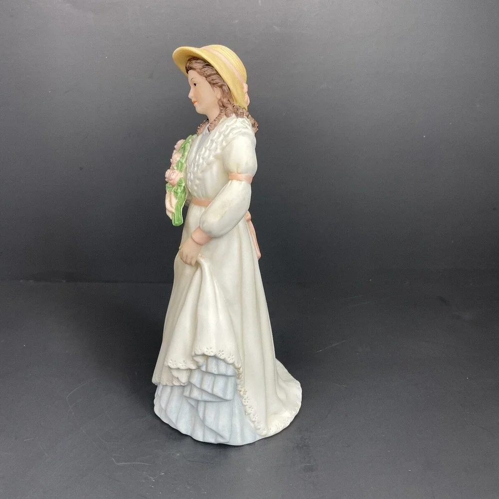 VTG Home Interiors Homco 1468 Charlotte‎ Rose Porcelain Lady Flowers Figurine